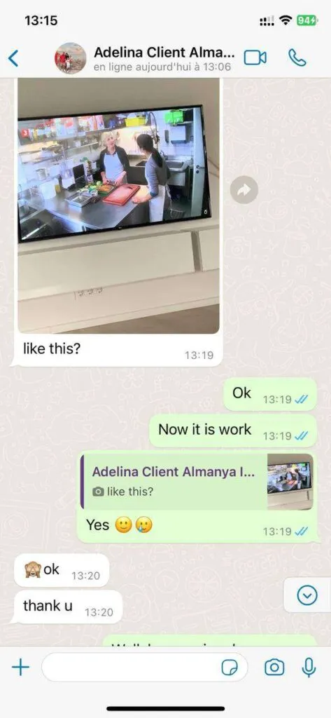 WhatsApp support chat screenshot showing rapid activation delivery